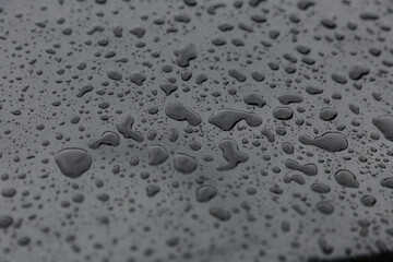 water drops on black background