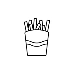 French, fries, potatoes vector icon