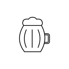 Beer, alcohol, drink vector icon