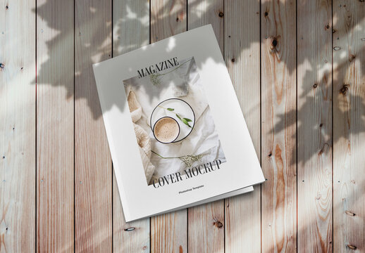 Opened Magazine Cover Mockup