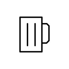 Glass, mug, pint vector icon