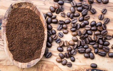 geröstete Kaffee Bohnen