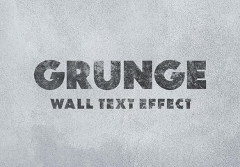 Grunge Wall Painting Text Effect Mockup