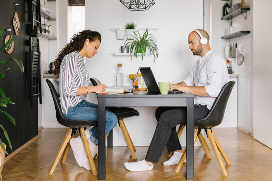 Couple working from home