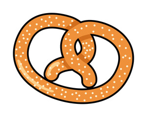 pretzel pastry bakery isolated icon