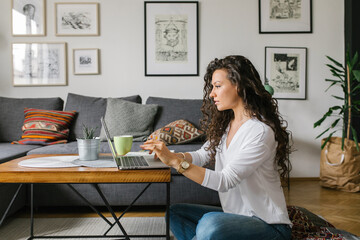Woman working from home