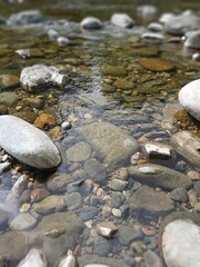 Water over stones