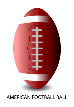 Realistic american football ball icon. Vector illustration eps 10