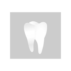 Icon realistic human tooth. Vector illustration eps 10