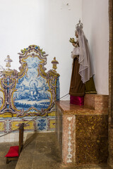 Azulejos panels  depict scenes from the life of Maria in of The Monastery of Jesus in Setubal, Portugal