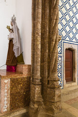 statue in The Monastery of Jesus in Setubal, Portugal