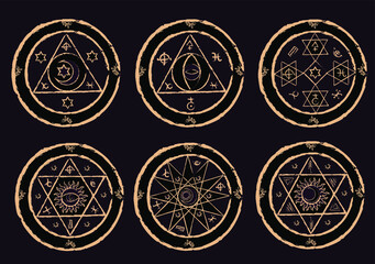 Occult signs and symbols in vector