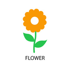 Flower sign vector icon. Vector illustration eps 10