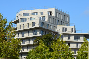 Immeuble en cours de construction.