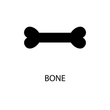 Black bone sign icon. Vector illustration eps 10