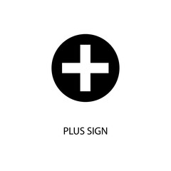Obraz premium Black plus sign icon. Vector illustration eps 10