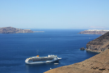 Panorama der Insel Santorini, Griechenland