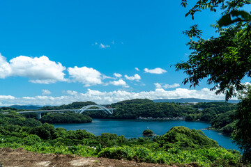 長崎県佐世保市　西海橋の見える風景