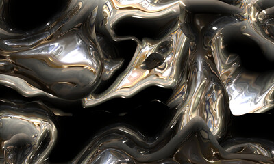 distort abstract metal