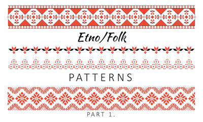 Folk Patterns Part 2. - obrazy, fototapety, plakaty