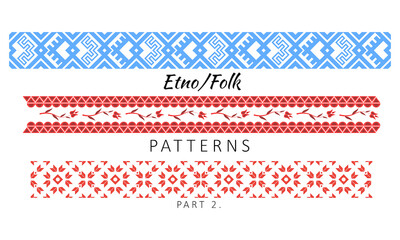 Ethnic, Folk Patterns Part 2. - obrazy, fototapety, plakaty