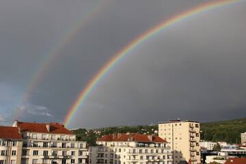Arc-en-ciel double sur Besançon 1