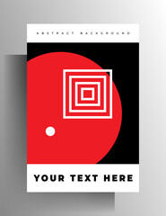 Geometric design cover template for book, magazine, brochure, catalog, folder, poster. A4 format. Vector 10 EPS.