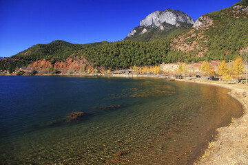 Yunnan Lijiang Ninglang Lugu Lake lake view