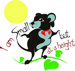 Little mouse , t-shirt image, stencil