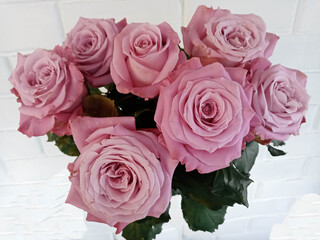 bouquet of pink roses