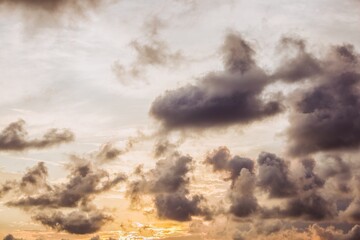 Beautiful fire in the sky