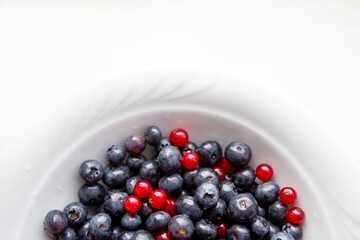 Mixed Berries in Elegant Dinner Plate