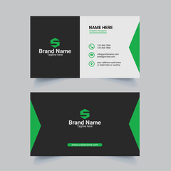 Minimal and Minimalist Double-sided Horizontal Business Card Design
