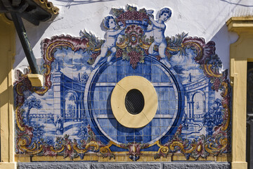 azulejos panels on a winemaker's house in Azeitao, Setubal