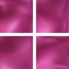 Fototapeta premium Set with pink abstract blurred backgrounds. Vector illustration. Modern geometrical backdrop. Abstract template.