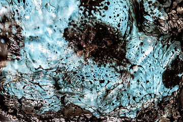 The texture is blue and black.