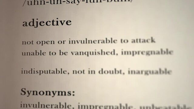 Unassailable Definition