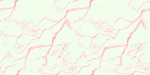 Watercolour Cherry Blossom. Seamless Apple 