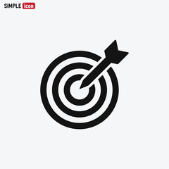 Target icon vector . Dartboard sign