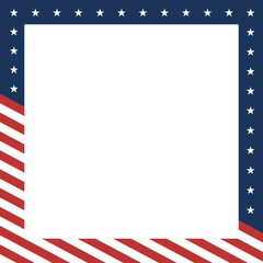 Patriotic Background, Stars and Stripes Background, Memorial Day Banner, USA Border, Stripes Border, Stars Border, Independence Day Holiday Vector Illustration Background