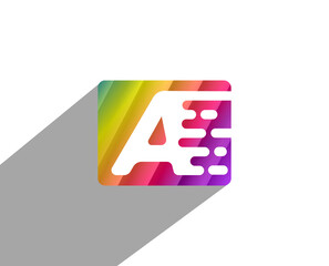 Letter A Fast Delivery technology business vector design illustration