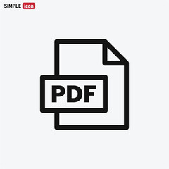 PDF file icon . pdf sign