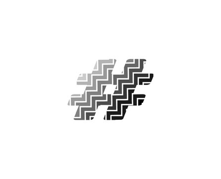 Hash tag Logo Concept technology business vector design illustration