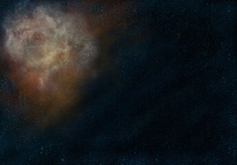 Fototapeta na wymiar Background with Nebula & Stars
