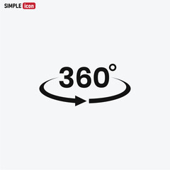360 degree icon vector eps 10
