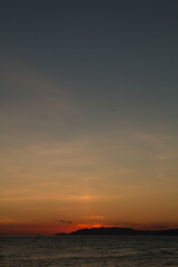 tramonto visto dal mare