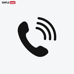 Phone icon vector . Call sign
