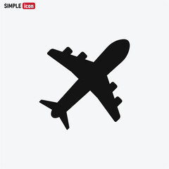 Obraz premium Airplane icon vector . Travel sign