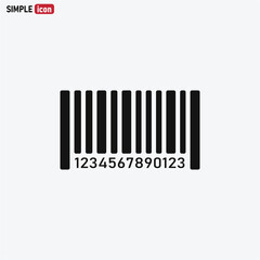 bar code icon vector . Barcode sign