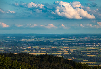 Beautiful summer view at the famous Grandsberg, Schwarzach, Bavaria, Germany